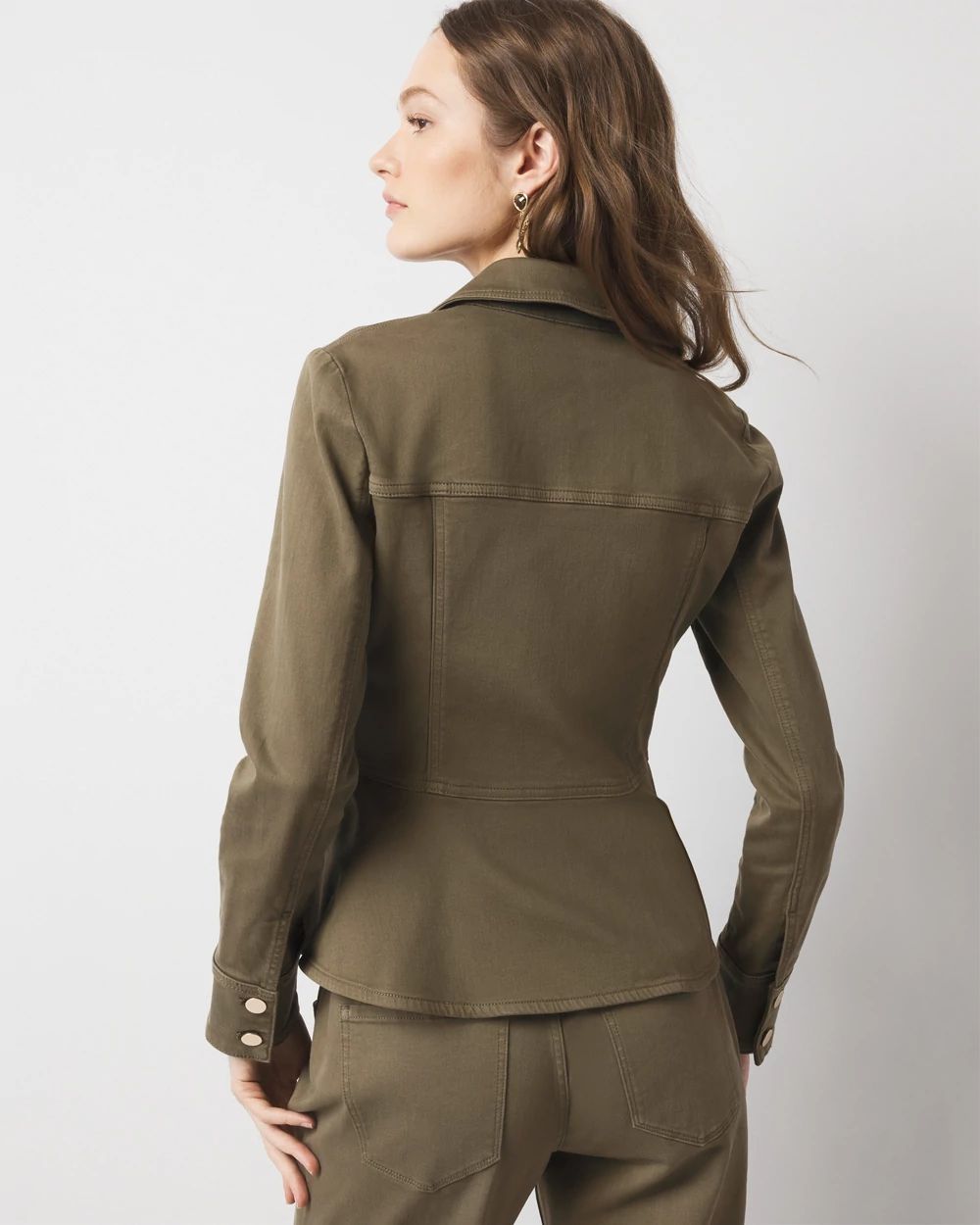 MAISON MARGIELA★Button-embellished cotton peplum jacket MAISON MARGIELA Button-embellished cotton peplum jacket